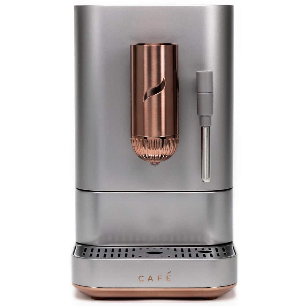 1-Cup Stainless Steel Automatic Espresso Machine with Built-In Grinder, Frother, Frothing Pitcher, and Wi-Fi Connected