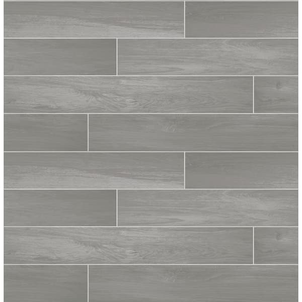 A-Street Prints Titan Grey Wood Paper Strippable Roll (Covers 56.4 sq. ft.)