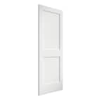 24 in. x 80 in. x 1-3/4 in. 2-Panel Shaker Solid Core White Primed Pine Wood Interior Door Slab