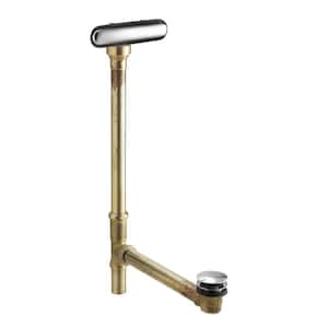 Clearflo Slotted Overflow Brass Bath Drain in Polished Chrome