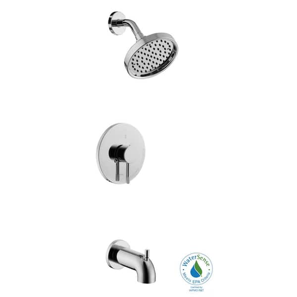 Glacier Bay Axel Single-Handle 1-Spray Tub and Shower Faucet in Chrome