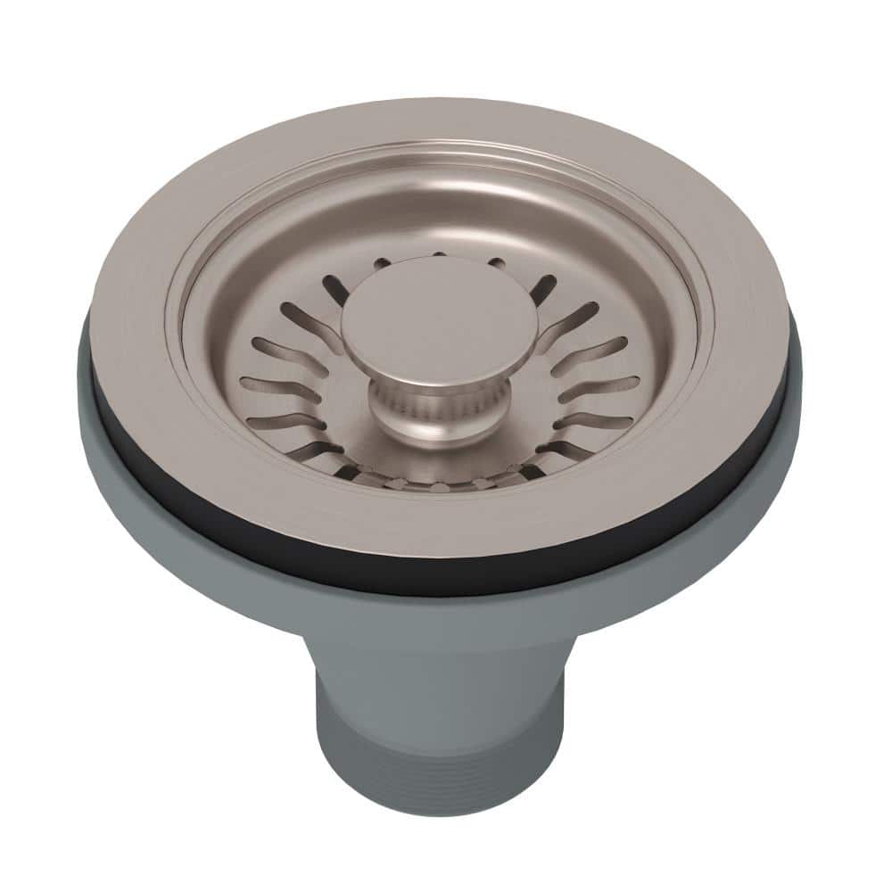ROHL Kitchen Basket Strainer in Satin Nickel 738STN The Home Depot