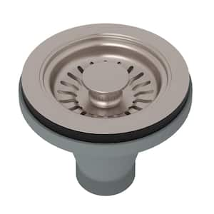 Kitchen Basket Strainer in Satin Nickel