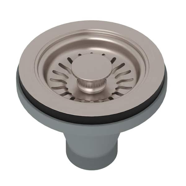 Kitchen Basket Strainer in Satin Nickel