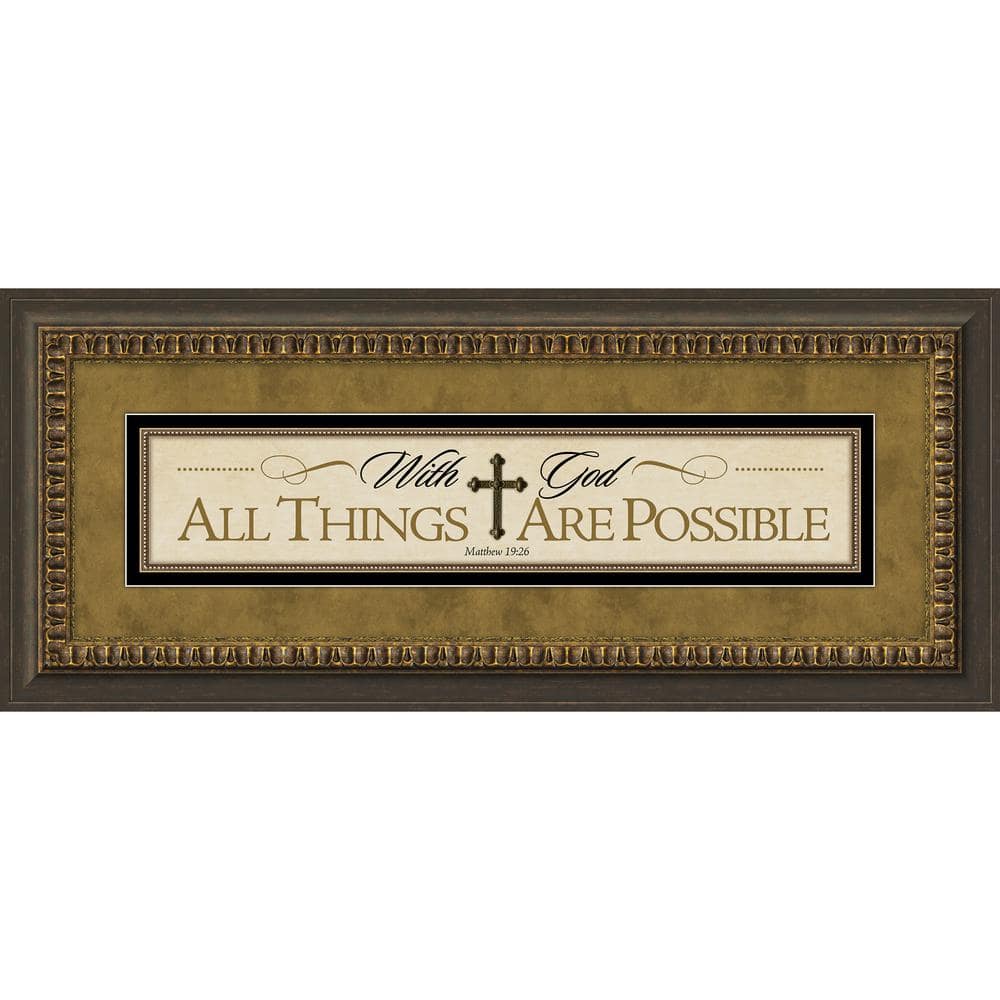 Above All Things With God, All Things Are Possible By Carpentree Frame