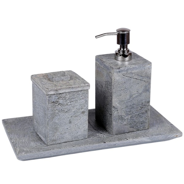 Stone Grey Soap Dispenser – Above the Sea Pottery