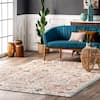 Lenore Vintage Floral 5x8 Beige Area Rug for Home