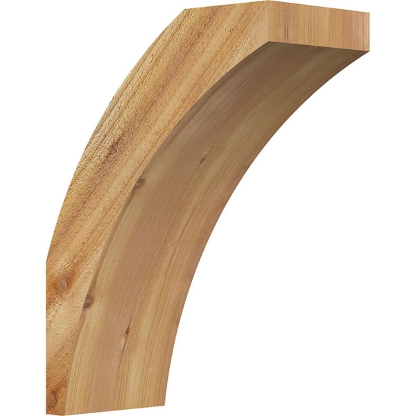 Ekena Millwork 6"W x 12"D x 16"H Thorton Rough Sawn Knee Brace, Western Red Cedar