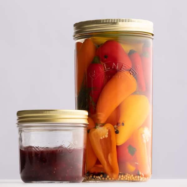Wonderful Monarch Fine Foods Large Glass Jar Canister - Ruby Lane
