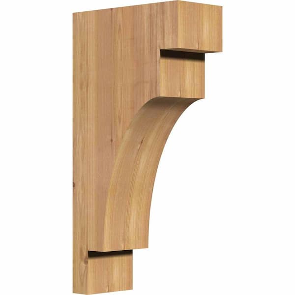 Ekena Millwork 5-1/2 in. x 12 in. x 24 in. Western Red Cedar Mediterranean Smooth Corbel