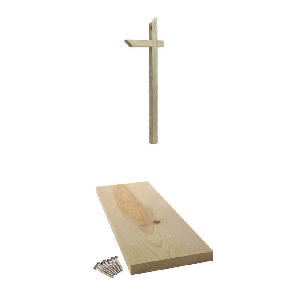 ProWood Angled Mailbox Post Kit- Pressure Treated Wood - The Home Depot