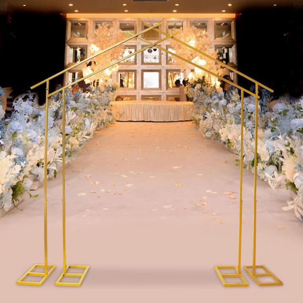 YIYIBYUS 78.7 in. x 17.32 in. Metal Wedding Arch Backdrop Stand For Wedding  Decoration Gold Arbor OT-ZJGJ-5301 - The Home Depot