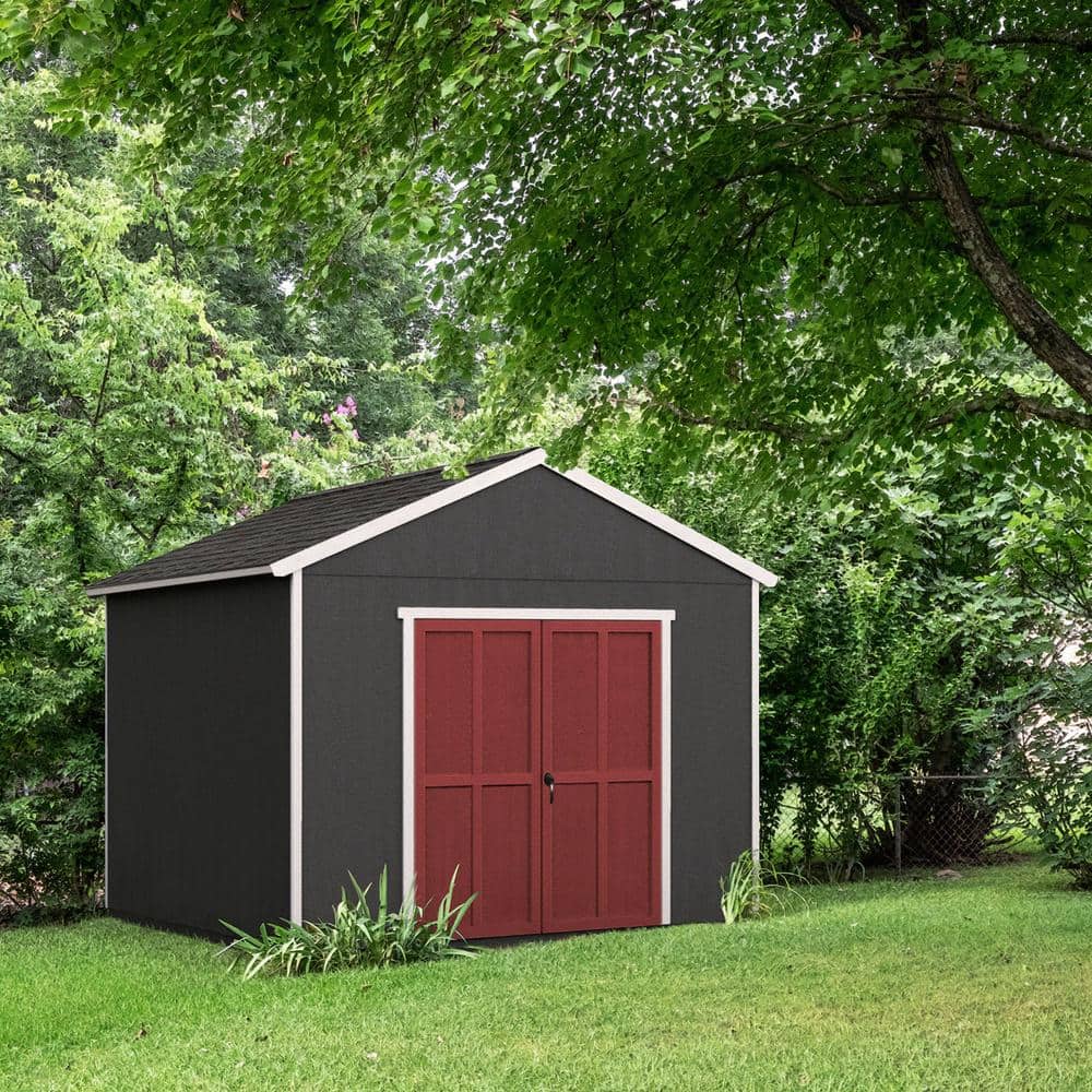 Rookwood 10' x 12' Beige Wooden Storage Shed with Windows