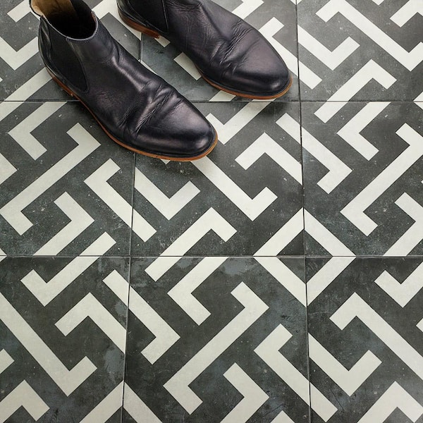 Anabella Mor Encaustic 9 in. x 9 in. 11mm Matte Porcelain Floor and Wall Tile (10.76 sq. ft. / Box)