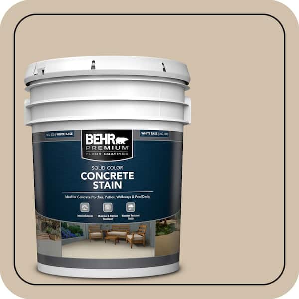 5 gal. #PFC-27 Light Rattan Solid Color Flat Interior/Exterior Concrete Stain