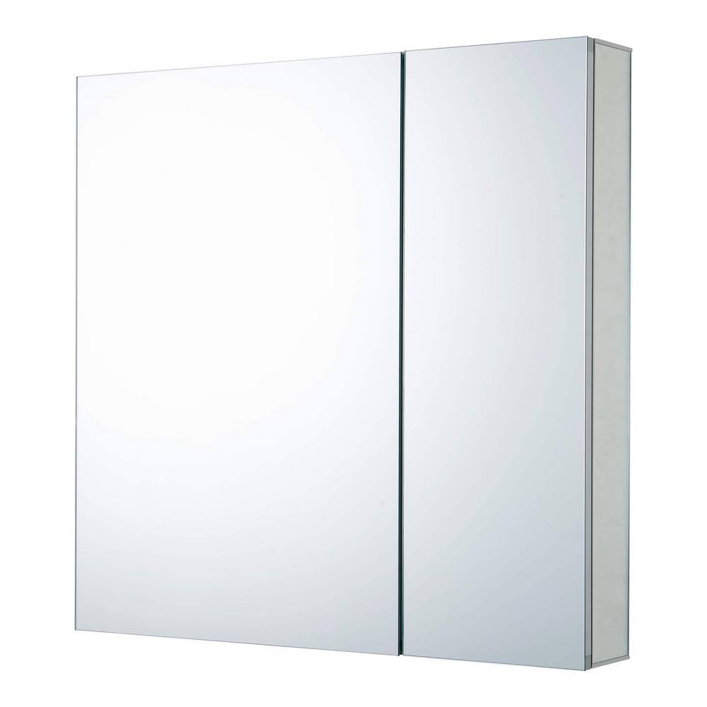 30" x 30" Aluminum Mirrored Medicine Cabinet with Adjustable Shelves