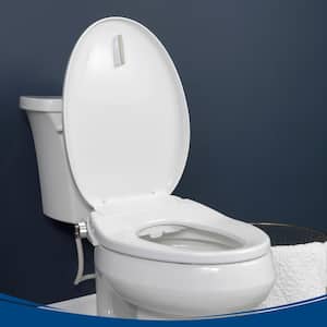 Bliss BB-550 Electric Bidet Seat for Elongated Toilets in White with Drylette Towels