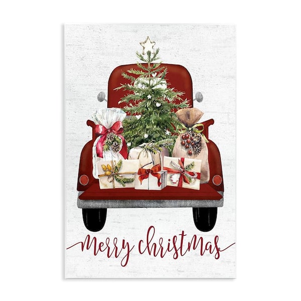 Merry Christmas Holiday Presents by Lettered and Lined Unframed Graphic Art Print Typography 19 in. x 13 in.
