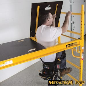 Safeclimb Baker Style Scaffold Rolling Platform, 1100 lbs. Load Capacity, 6 ft. W x 6.25 ft. H x 2.5 ft. D, Steel