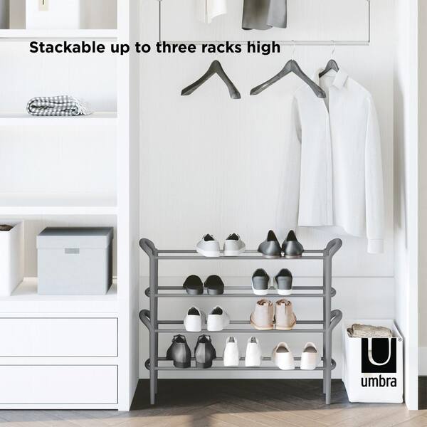 Umbra Terrace Clear Stacking Shoe Rack Set of 2