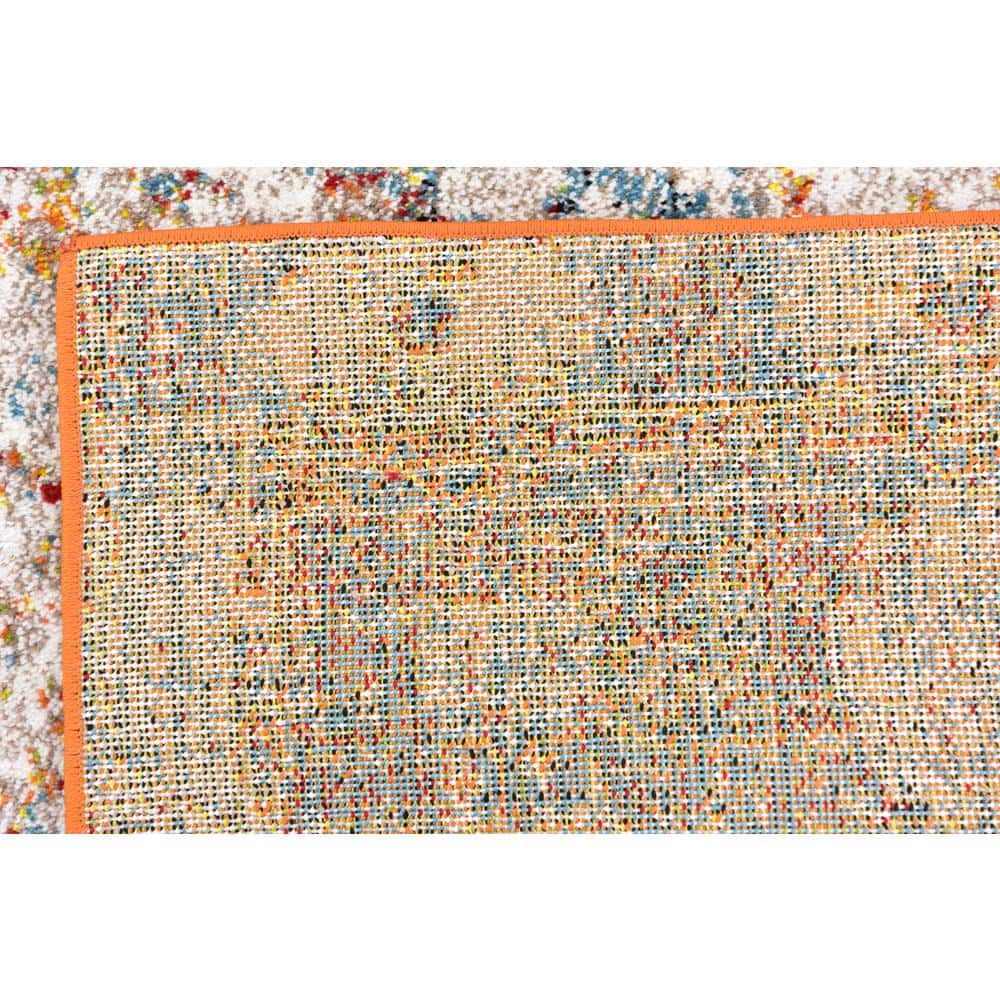 Venice Collection Luxe Beige Abstract Runner Rug 2'7" x 10'