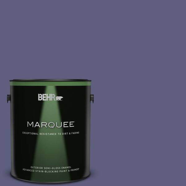 BEHR MARQUEE 1 gal. #M550-7 Strong Iris Semi-Gloss Enamel Exterior Paint & Primer