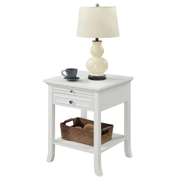 Convenience Concepts American Heritage Logan End Table with Drawer and Slide Cherry 7102045CH