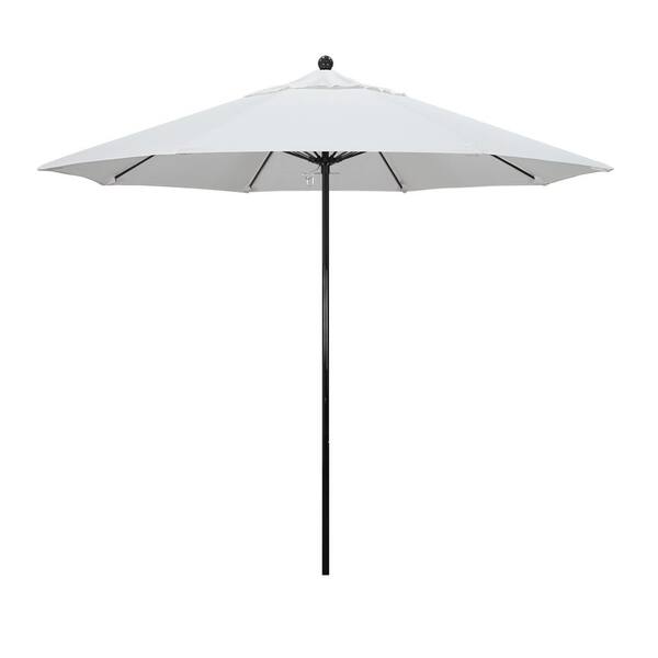 California Umbrella 9 ft. Black Fiberglass Commercial Market Patio ...