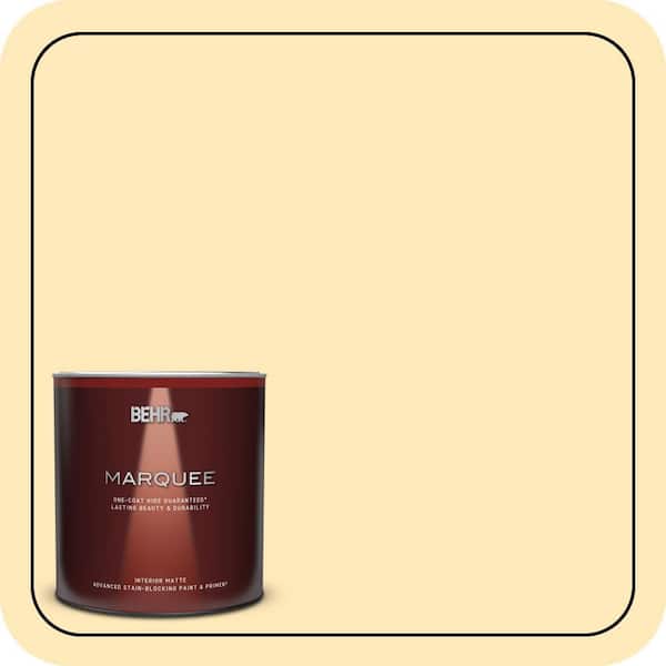 BEHR MARQUEE 1 qt. #PPL-69 Sunkissed Yellow Matte Interior Paint & Primer