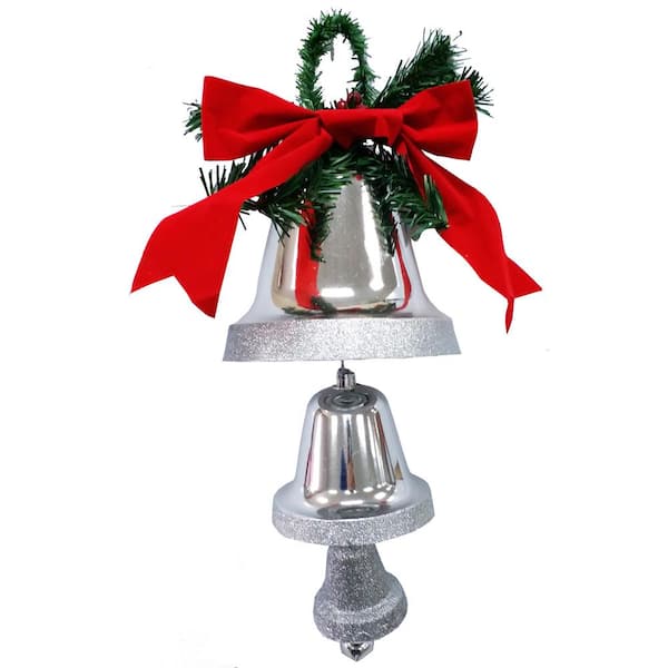 23 in. Three Hanging Bells in Silver