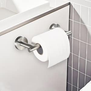 Wall-Mount Single Single Post Toilet Paper Holder in Brushed Nickel