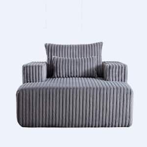 73.6 in. Square Arm Polyester Modern Straight Sofa in Navy Blue