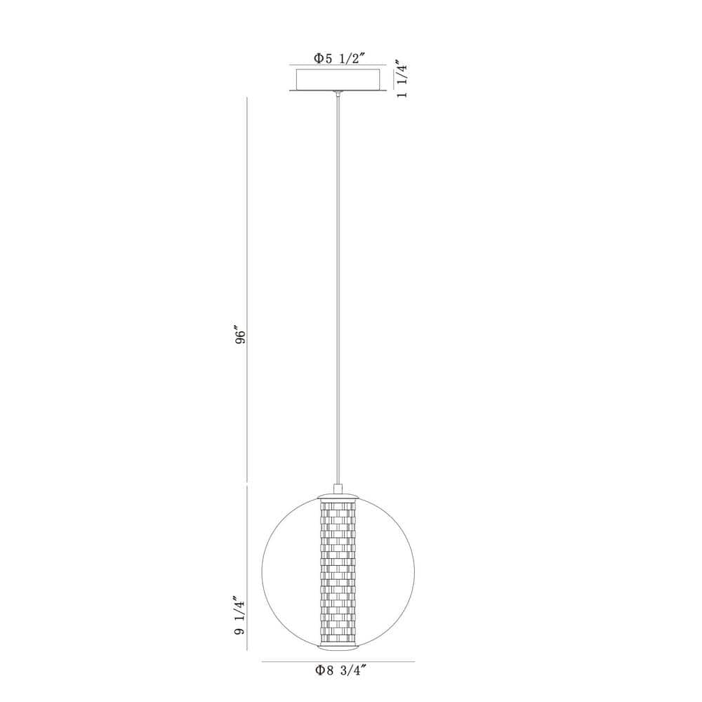 Atomo Chrome LED Mini Pendant with Clear Glass Globe