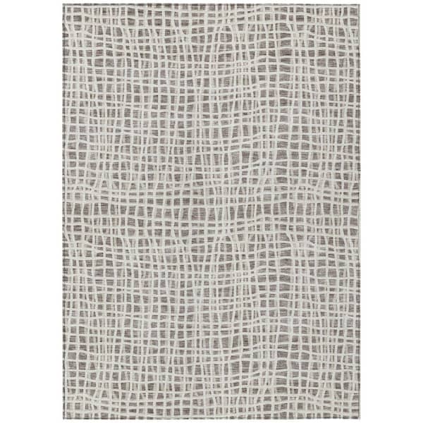 Chantille Machine Washable Indoor/Outdoor Abstract ACN729 Taupe 3 ft. x 5 ft. Area Rug