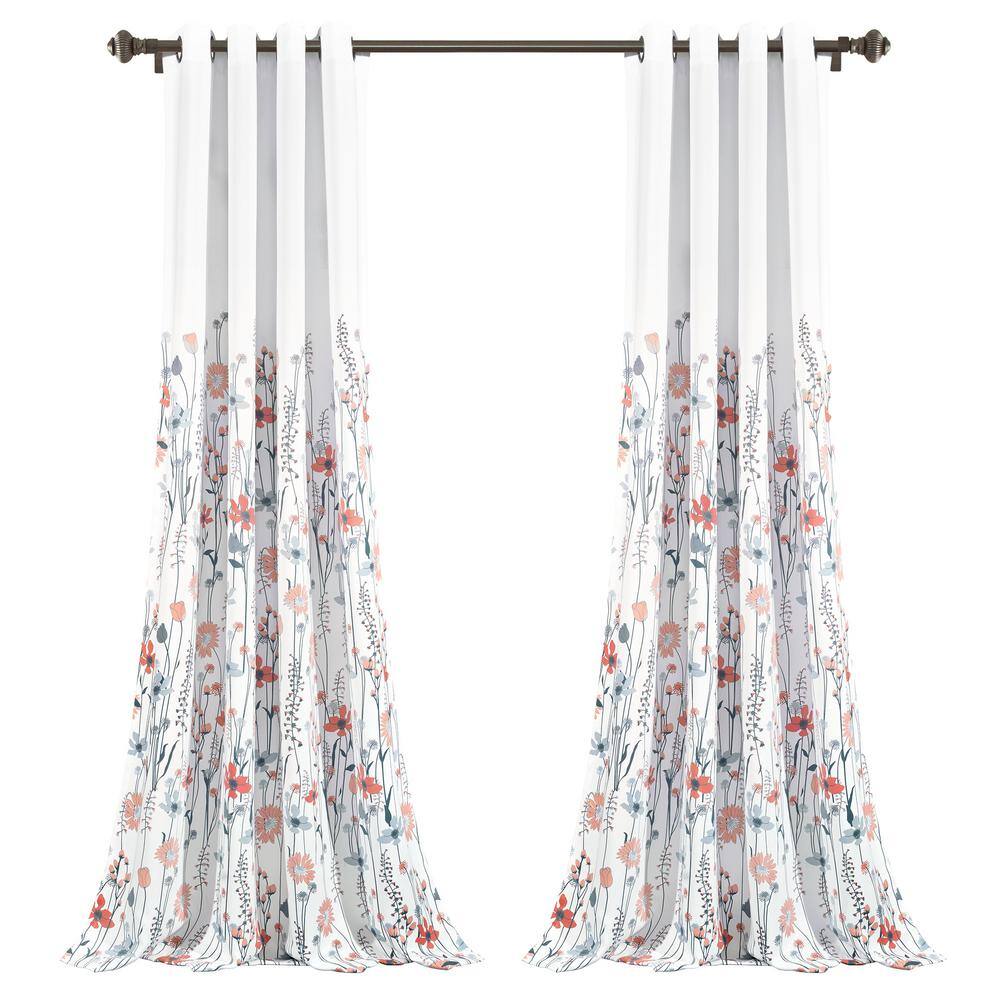 UPC 194938000116 product image for Neela Birds Room Darkening Window Curtain Panels White/Blue 52x95+2 Set | upcitemdb.com