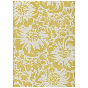 Chantille ACN551 Gold 9 ft. x 12 ft. Machine Washable Indoor/Outdoor Geometric Area Rug