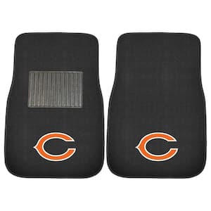 NFL Chicago Bears 2-Piece 17 in. x 25.5 in. Carpet Embroidered Car Mat