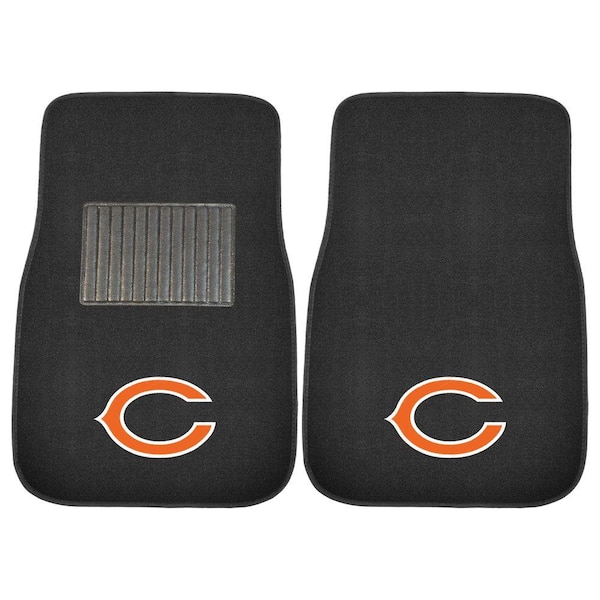 FANMATS NFL Chicago Bears 2-Piece 17 in. x 25.5 in. Carpet Embroidered Car Mat
