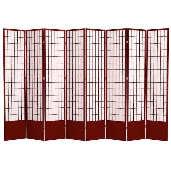 7 ft. Rosewood 8-Panel Room Divider
