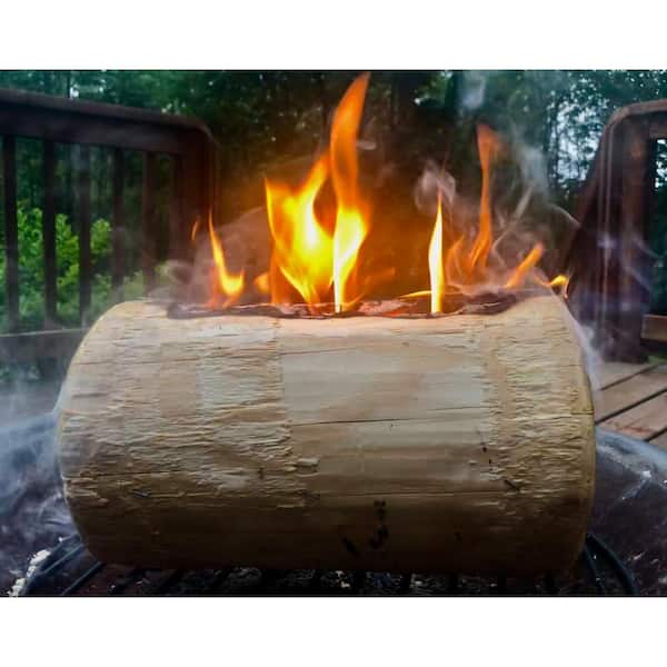 TIMBERTOTE TripleTorch 1-Log Campfire Fireplace Fire Wood Log with