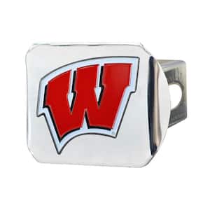 NCAA University of Wisconsin Color Emblem on Chrome Hitch Cover