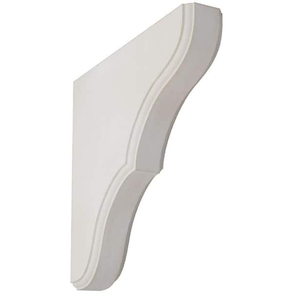 Ekena Millwork 1-3/4 in. x 10 in. x 10 in. Chalk Dust White Stratford Wood Vintage Decor Bracket