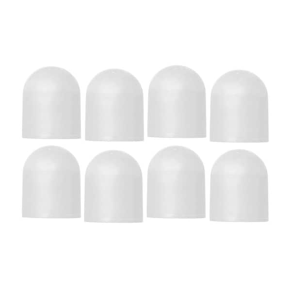 Tommy Docks 1-1/4 in. White Rubber Normal-Duty Dock Safety Cap for Dock Post Pipes on Boat Dock Systems, 8-Pack