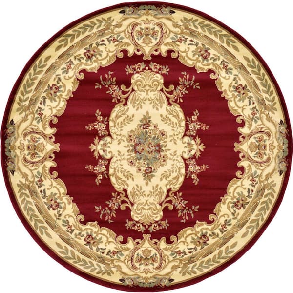 Versailles Leon Red 8' 0 x 8' 0 Round Rug