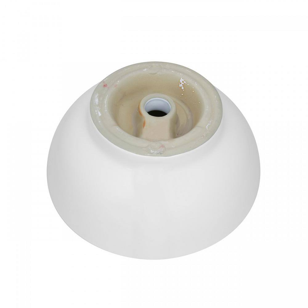 16.5'' Gloss White Ceramic Round Bathroom Vessel Sink