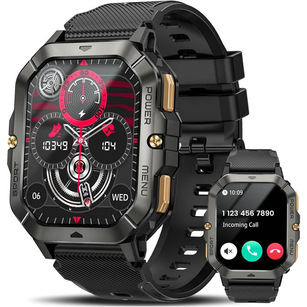 2.02 Military Smart Watch with Fitness Tracking and Communication Feature