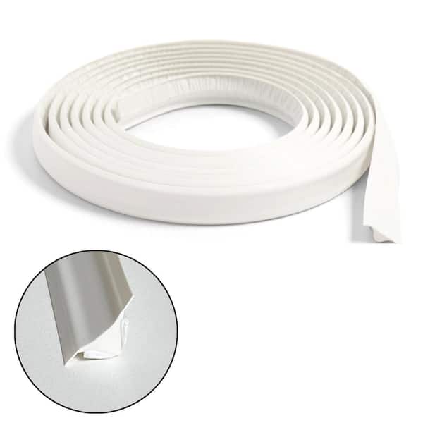 InstaTrim 3/4 in. x 10 ft. White PVC Inside Corner Self-adhesive Flexible Caulk and Trim Molding