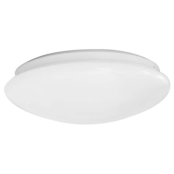 10 in. Integrated LED White Mushroom Flush Mount Ceiling Light 3000K