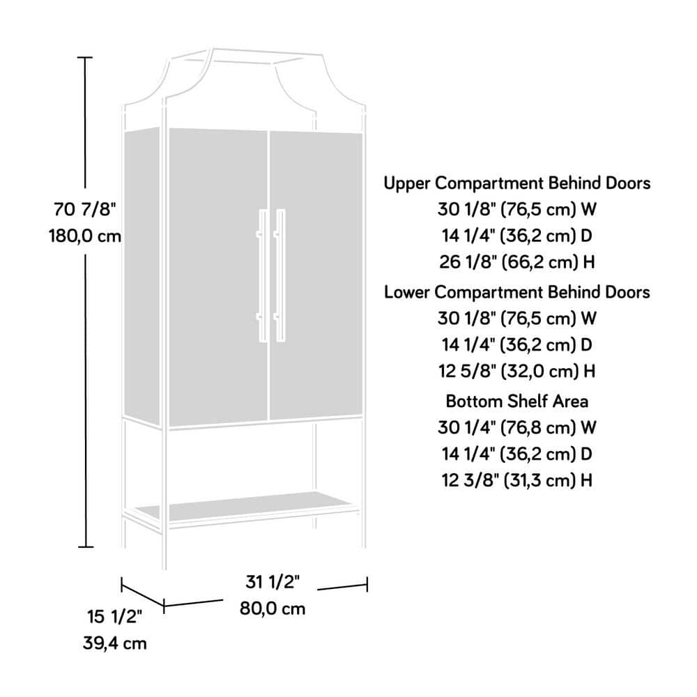 Sindoori Mango Brown Storage Cabinet with Adjustable Shelving