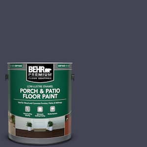 1 gal. #PPU15-19 Black Sapphire Low-Lustre Enamel Interior/Exterior Porch and Patio Floor Paint